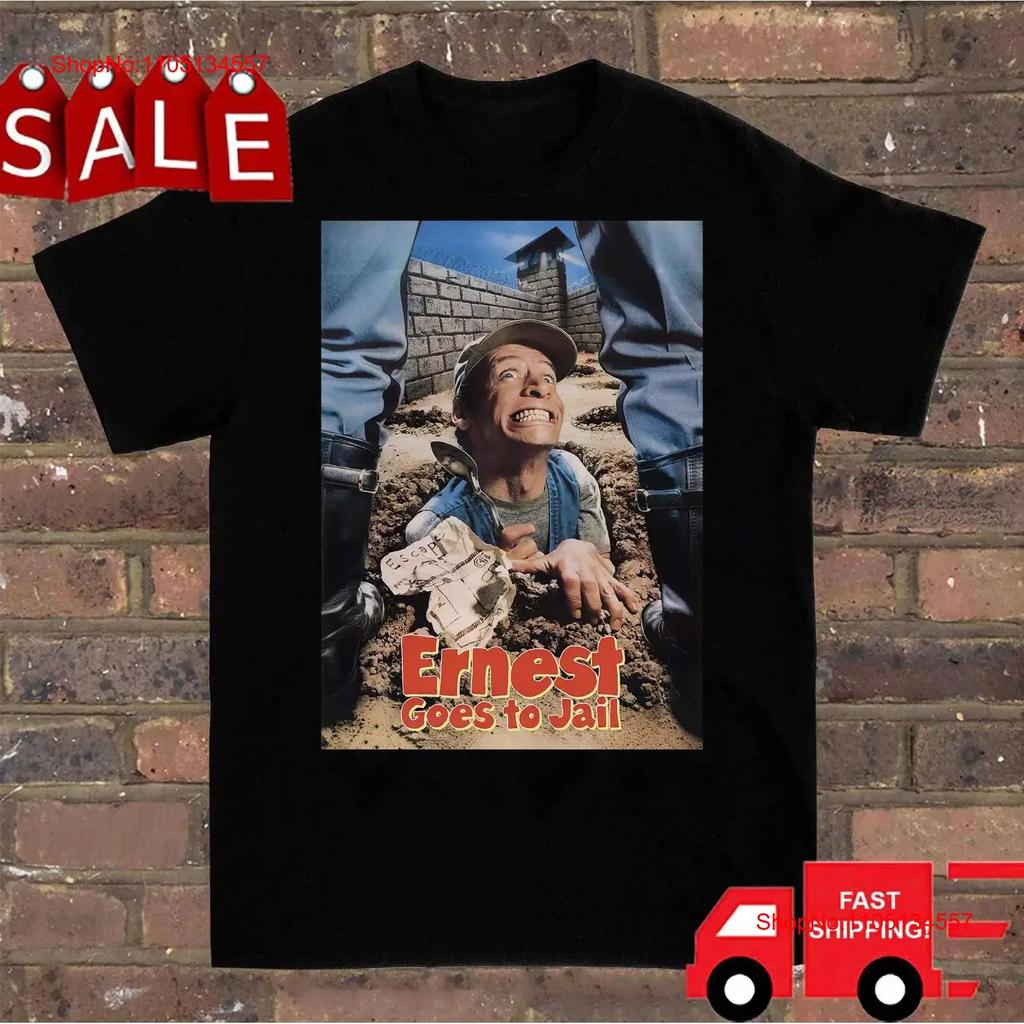 Ernest Goes To Jail Jim Varney T Shirt Black S XL H Vintage Washed Comfortable Breathable Top For Everyday Wear