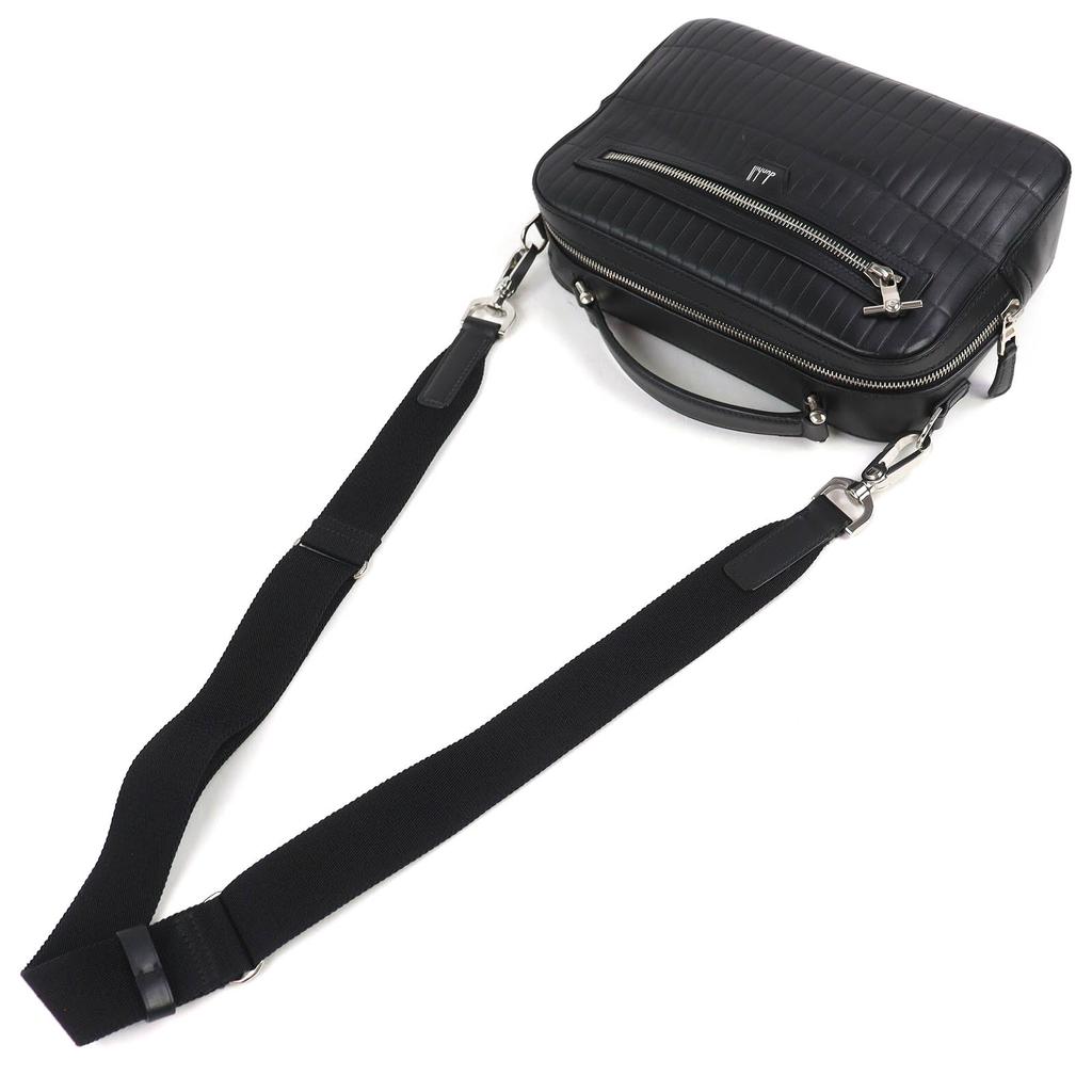Great Dunhill Shoulder Bag Roller Gas Top Handle Bag calf leather 2way bag black Used