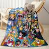 Sailor Moon Characters Customize Text Blanket Multi-purpose Customizable Blanket Warmthful Decor Perfect for Bed Picnics Seaside Sofa