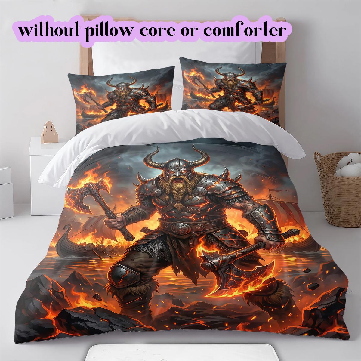 

Fire Mythical Animals Pattern Bedding Quilt Set Quilt Cover Pillowcase Home Decoration Birthday Gift (1 * duvet cover + 2 * pillowcase, without core) 135x200cm