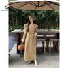 Inverno Nuovo Cappotto Unico Monocolore di Media Lunghezza Stile Coreano Chic Ampio Casual Sopraginocchio Cappotto di Lana
