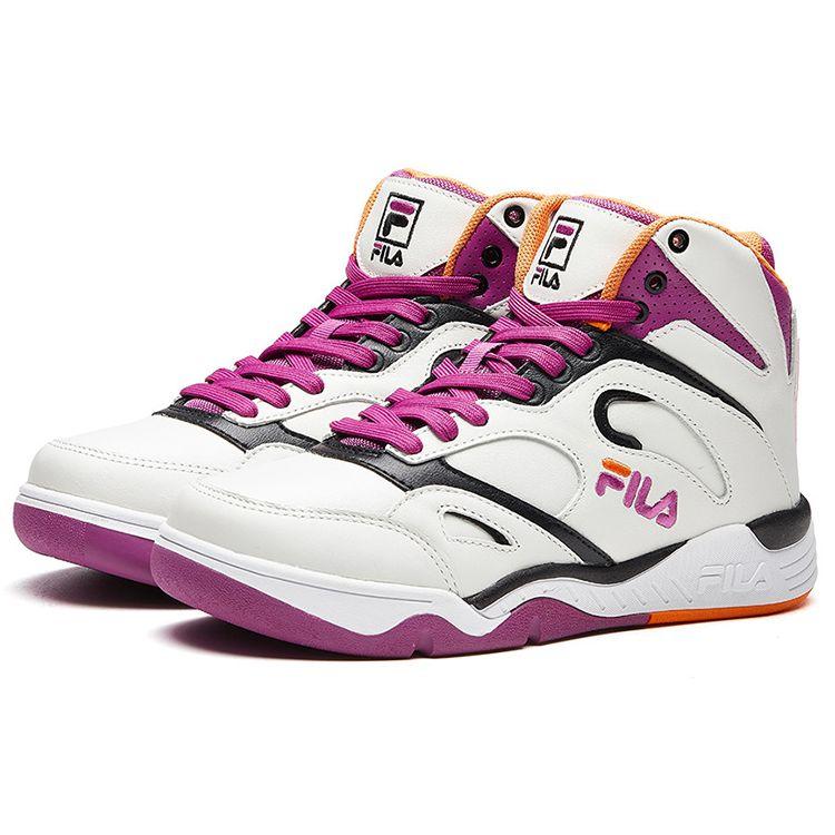 Fila KJ 7 Fabric Synthetic Leather Comfortable Trendy High-Top Retro Basketball Shoes Women Sneaker Kobe-Purple F52W931204FLP