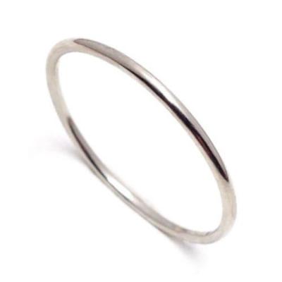Platino Pt900 1 mm Perfetto per Trattare con Anello Made in Japan, Ultra-Sottile, Te Stesso, Platino, Sacchetto, (Taglia 8)
