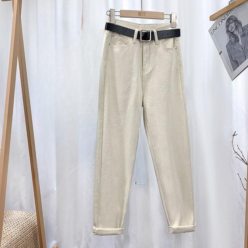 Denim Straight-leg Pants Women's Thin High-waisted Loose Nine-point Jeans Trendy Multi-wash Straight-leg Jeans, High-waisted Relaxed Fit Casual Pants