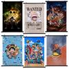 Anime One Piece Nika Luffy Plakát Zoro Sanji Ace Nástěnný svitek HD Malba Dětská móda Domácí dekorace Dárky