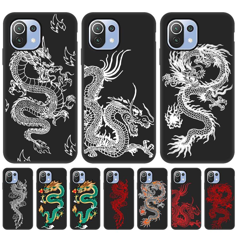 

Силиконовый чехол для Xiaomi 12X Mi 12 Note 10 Lite 10 11 Ultra для Xiaomi Poco M4 Pro F3 M3 Redmi 9A 9C, мягкий черный силиконовый чехол для телефона с рисунком дракона