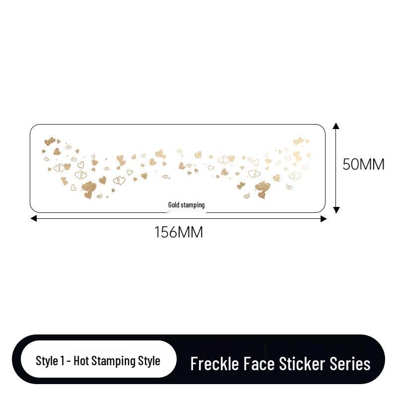 Silver Glitter Freckle Tattoo Stickers - Waterproof, Sweatproof, Eco-Friendly Temporary Party Stickers 156*50MM
