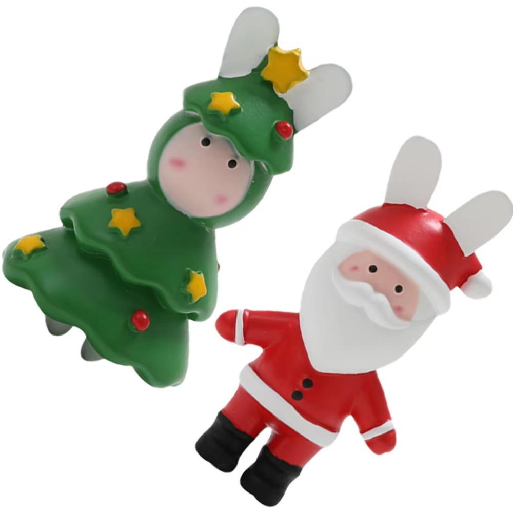 Cartoon Hand-painted Christmas Fridge Stickers Resin Art 3D Snowman Magnetic Stickers Cute Santa Claus Fridge Magnets Bedroom