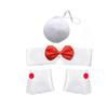 Female Cosplay Plush  Rabbit Ears Headband Tail Bowtie Masked Party Suit Outfit