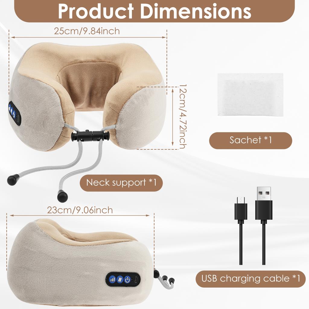 Electric Neck Massager Pillow 3D Kneading 3 Modes Neck Cervical Waist Leg Body Muscles Massage Travel Sleeping Pillows Support
