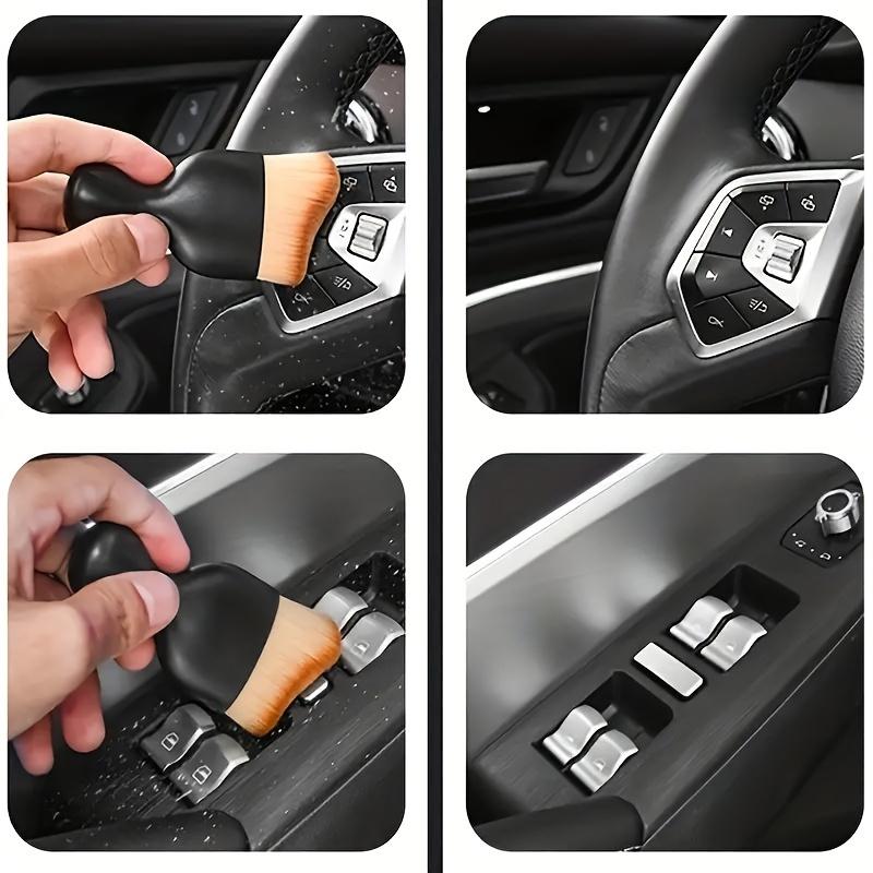 2 Pcs Premium Car Detailing Brush - Ultra-Soft Bristles for Gentle Cleaning, All-Purpose Auto Interior Dusting Tool,Essential Car Care Accessory