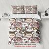 3pcs 100% Polyester Cute Bear Bedding Sets 3D Printed Cartton Animal Pattern Single Twin Queen King Size Duvet Cover Sets
