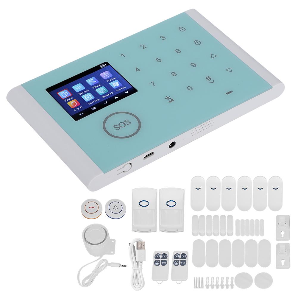 WifiGSmGPRS Type Intelligent Home Security System Burglar Alarm DIY Wireless Kit for House Office