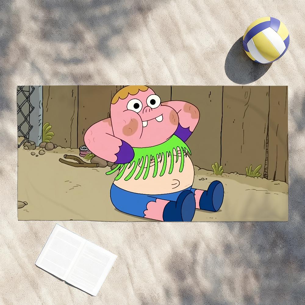 Fun Cartoon C-Clarence-S Funny Towel Shower Sauna Travel Spa Quick Dry Gym Accessories Soft Large Beach Towels