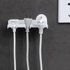 2pcs Creative Sticky Phone Charging Bracket Home Wall Non-marking Storage Hangers Plug Hooks No Hole Punch