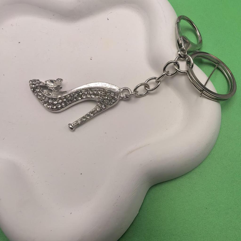 Crystal High Heel Keychain & Car Pendant with Rhinestones