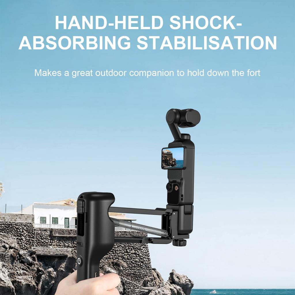 Handheld-Gimbal-Stabilisator für flüssige Videoaufnahmen, einstellbare Dämpfung, Schutzhülle für POCKET 3-Kameraschutz
