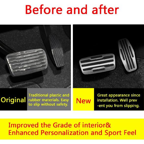 Car Brake and Gas Pedal Covers Compatible for Chevrolet Silverado 1500 2500 3500 -2025, Compatible for GMC Sierra Yukon Truck Accessories -2025, Anti