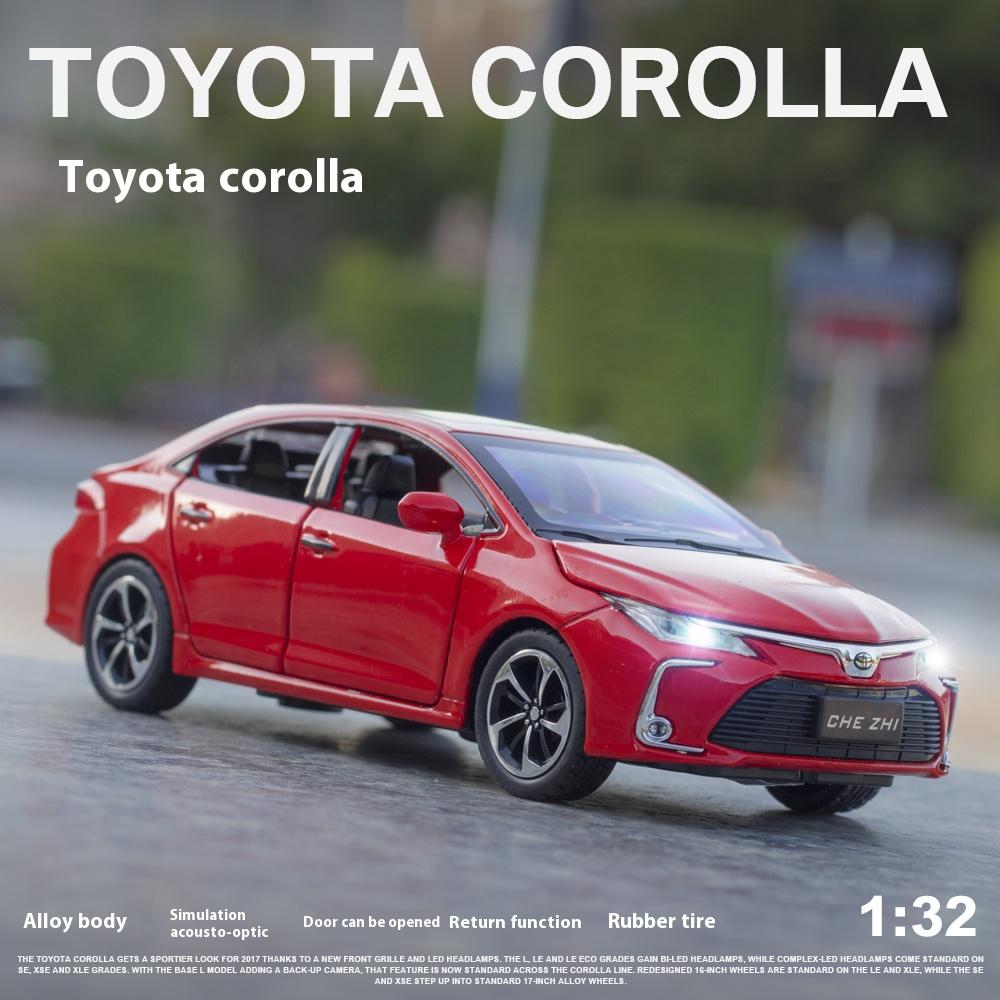1/32 TOYOTA Corolla Alloy Car Diecast Model Sound & Light Pull Back Toy Children's Toy Kids Gift Birthday Present for Boys