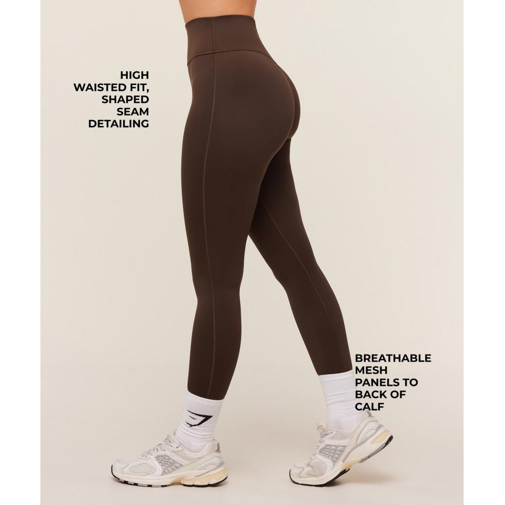 Gymshark Flow Leggings Archive Brown B4b8k Nby8