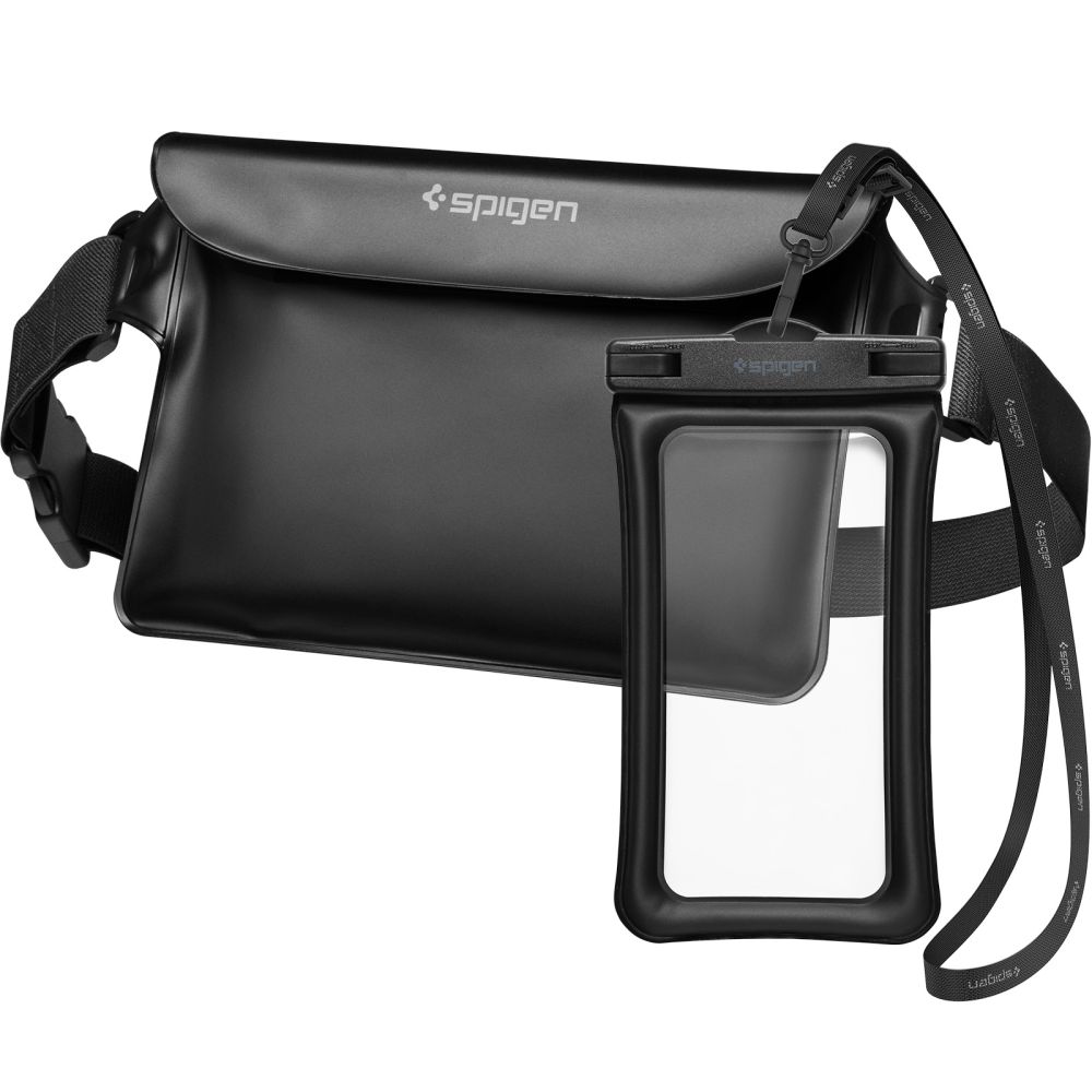 Spigen A621 Étui Universel Étanche & Sac de Ceinture Noir
