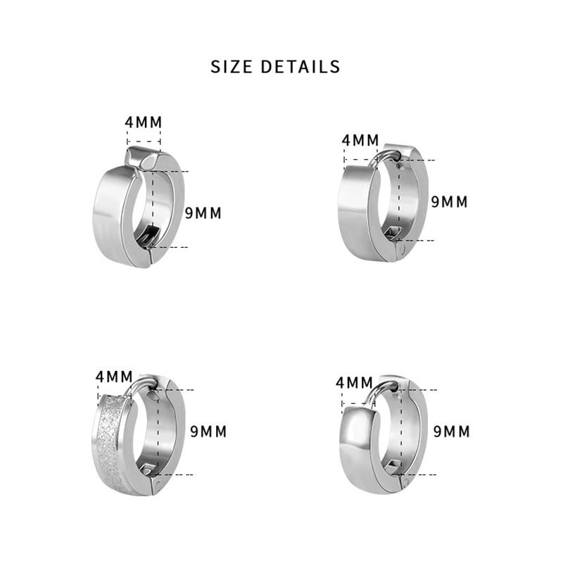 SMJEL Pendientes Geométricos De Acero Inoxidable Para Hombre Y Mujer Joyer A De Moda De