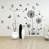 DIY diente de león mariposas calcomanías de pared flores voladoras pegatinas de pared Mural extraíble arte de pared decoración moderna del hogar
