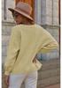 Neuer lässiger Strick-Cardigan mit V-Ausschnitt - Einfarbiges Damen-Oberteil für Herbst/Winter