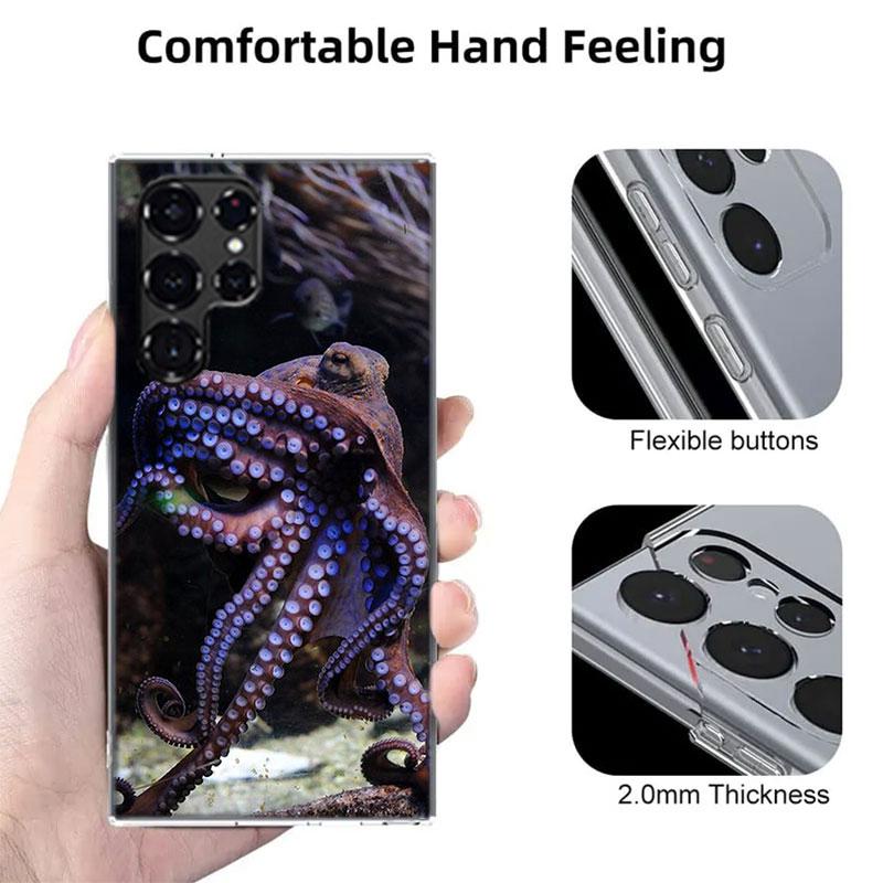 This is a Big Octopus Cases Phone Case for Samsung Galaxy S26 Ultra S25 Edge S24 S23 FE S21 Plus S20 S22 Cover TPU Capa Shell Sh