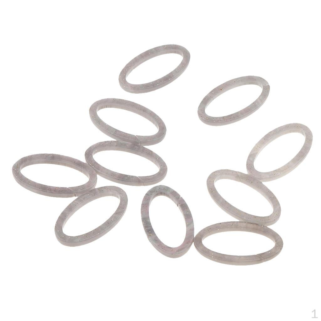 

10 Pcs Acrylic Hollow Oval Jewelry Charm Beads Charms Pendant For Hakskette Making серый