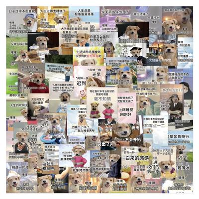 80 Puppy Mental State Emoticon Pack Graffiti Stickers Decorate Refrigerator Scooter DIY Stickers