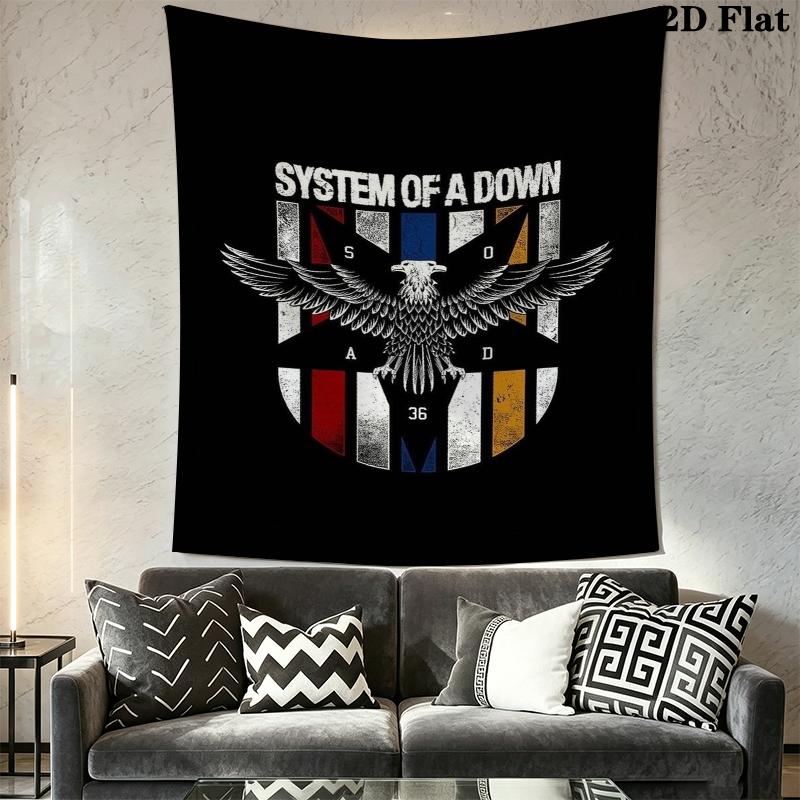 system of a down Wall Tapestry Aesthetic Wall Hanging Printed Fabric Blanket Decorative Tapestries for Bedroom Living Room Home Decor