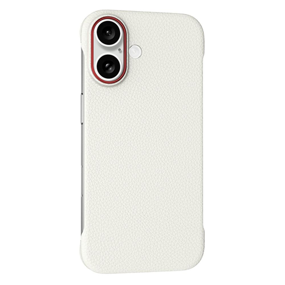 For iPhone 16 Case Borderless Slim Anti Drop Leather Texture PC Phone Back Cover