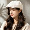 British Style Retro Old Forward Hat Children Spring and Autumn Travel Versatile Face Small Solid Color Anti-wearing Newsboy Hat Tide