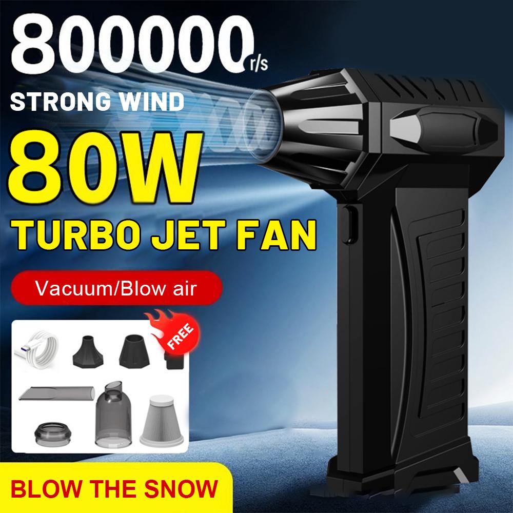 Powerful Jet Blower 10000mAh Battery High Speed Brushless Motor Dust Blower Portable Violent Turbo Fan Car Vacuum Cleaner