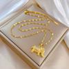 Titanium Steel Bullish Light Luxury Banquet Wedding Necklace Women'S Versatile Collarbone Chain Titanium Steel Chain