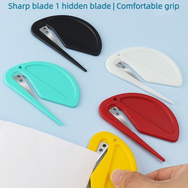 1pcs/5pcs Plastic Mini Letter Opener Portable Utility Knife Stitch Remover Pocket-Sized Craft Knife Mail Opener Paper Cutter