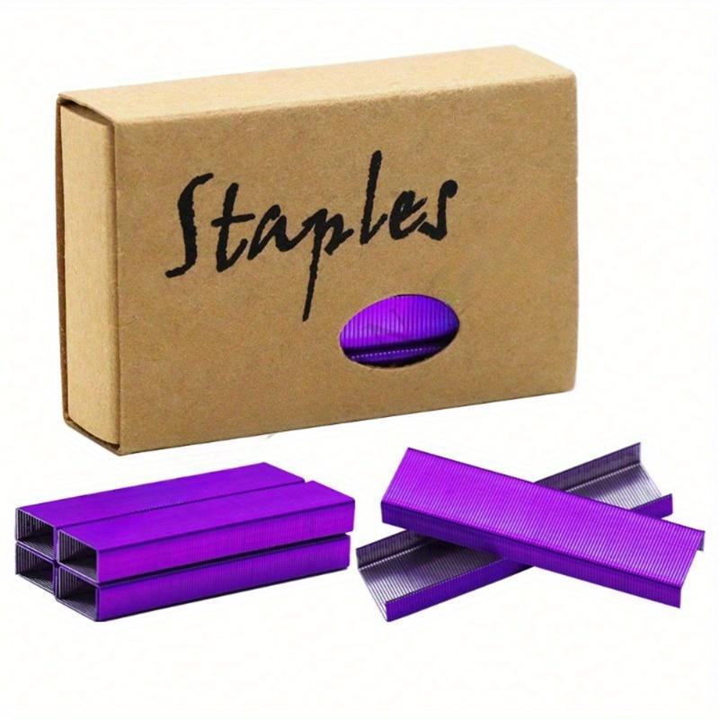 

1 Box Colorful Staples - Made of Metal Material, General Office Staples, File Staples, Used for Binding Books and Office Documents and Invoices Purple разноцветный