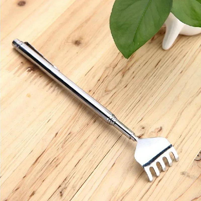 Creative Fashion Stainless Steel Telescopic Extendable Back Scratcher Home Massage Kit Portable Clip-On Tool Home Scratching Mas