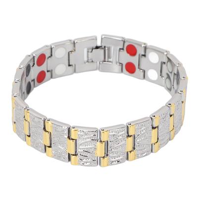 Magnet Therapy Bracelets Titanium Steel Improve Sleep Lose Weight Stylish Bracelets Jewelry Silver Golden