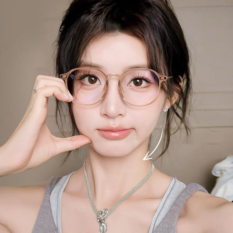 2PCS Anti-blue Lightweight Eyeglasses Reading Eyeglasses Trendy Women's Oversized Frames Eyeglasses Frames Stylish Reading Eyeglasses 6080