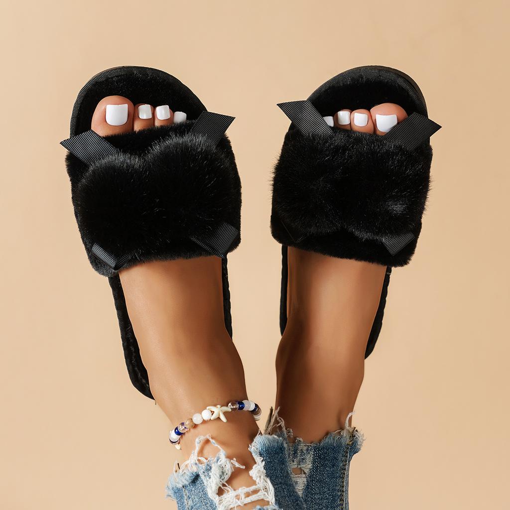 Women Slippers Fashion Comfort Flat Slippers Women Trend Anti-slip Wear Comfortable Soft Sole Fluffy Flat Sandals Slides Women