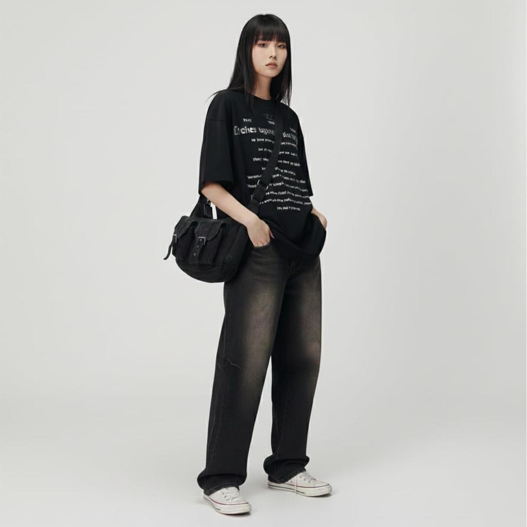 X-girl Multi-Pocket Shoulder Bag 105253053009 Black One Size