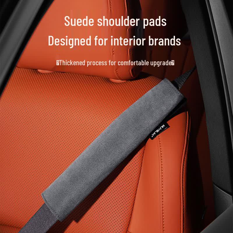 Deer Suede Car Seat Belt Shoulder Pad