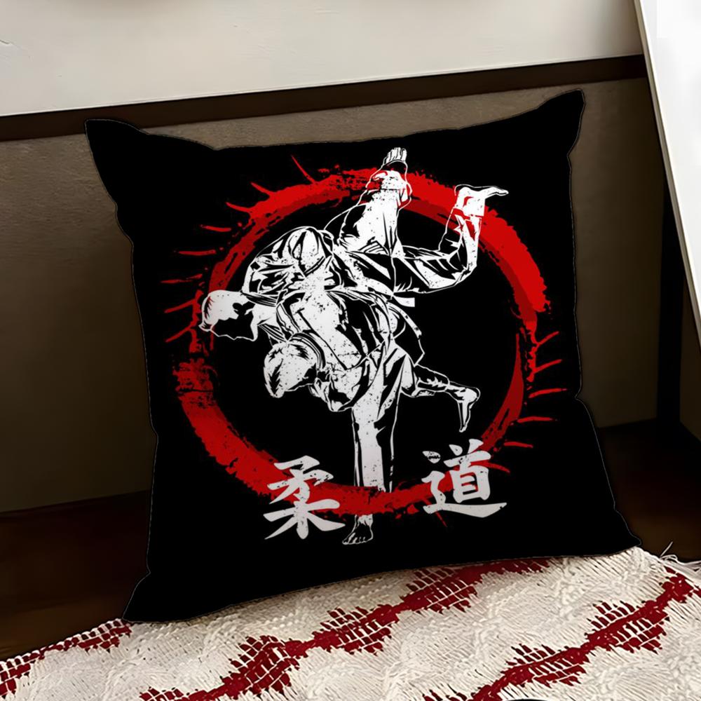 Sports Judo Martial Arts Cushion Cover Reversible Soft Durable Pillow Cover Home Car MultiScene Use for Daily Comfort