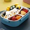 Lunch Box Stainless Steel Sealed and Insulated Lunch Box  Proof Cartoon Lunch Box for Kids Adults(Blue )