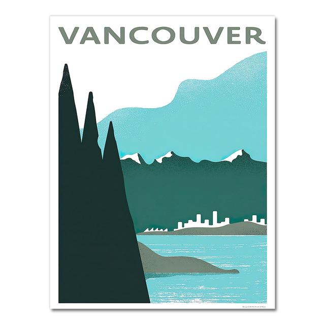 Rain City Canada Vancouver Map Vintage Retro Travel Classic Canvas Paintings Kraft Posters Wall Stickers Home Decor Family Gift No Frame