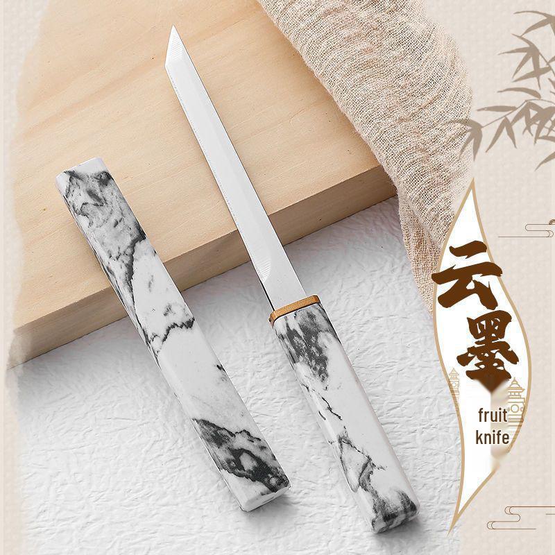 Dragon & Phoenix Dual-Style Peeling Knife Set - Thickened Mandarin Duck Design, Ideal for Fruits & BBQ