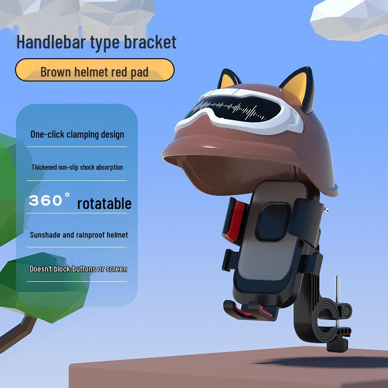 Motorcycle & Bicycle Phone Holder with Sunshade and Shock Absorber