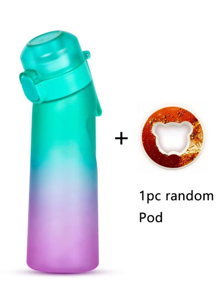 1 buc. Sticlă de apă Air cu gradient cu 1 buc. capsule cu aromă de urs de formă aleatorie Sticle pentru băuturi în aer liber 0 Zahăr 0 Calorii Cupă de apă